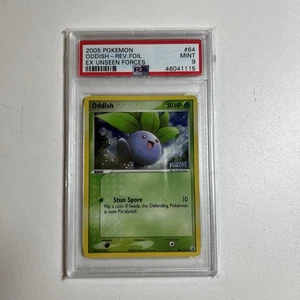 2005 Pokémon Oddish Reverse Foil Stamped 64/115 Unseen Forces PSA 9 - Picture 1 of 2