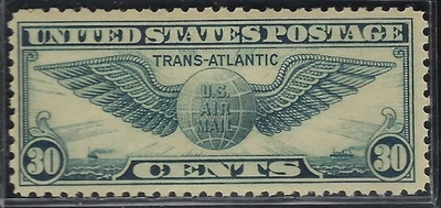 Estados Unidos #C24 / 1939 / Correo aéreo 30¢ sello globo alado / MNH OG / 1615-8 Foto 1 de 2
