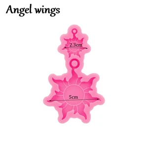 Fiore Lucido Girasole, Cuore, Cerchio, Serpente, Sehorse, Orecchini a Forma Di P - Foto 1 di 27