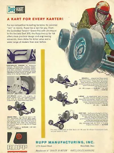 Vintage schöne 1960er Rupp Dart Kart Go-Kart Anzeige - Bild 1 von 1