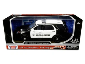 1/24 MotorMax 2015 Ford Interceptor Utility San Gabriel Police Black White 76964 - Picture 1 of 2