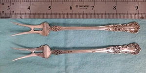 Paar (2) Gorham Butterdose Sterling Butter Picks 5 7/8" kein Mono alte & neue Marken - Bild 1 von 4