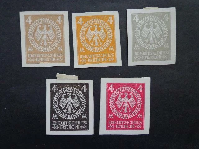 Probe Proof Trial Essay Full set Deutsche Gewerbeschau München Munich 1922 - Image 1 of 1