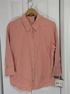 Liz Claiborne NWT Women's Size 16 Pink Blouse Long Sleeve Shirt - Picture 1 of 5
