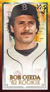1982 Bob Ojeda RC Rookie Original ACEO Tobacco Art Card Boston Red Sox - Picture 1 of 2