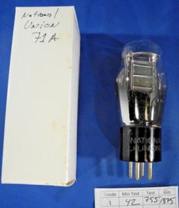 71A National Union ST Bottle Globe Audio Vacuum Tube STRONG!!! (TESTED W/ TV-7D) - Picture 1 of 7