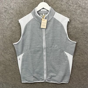 Chaleco calentador Peter Millar para hombre gris medio Vista híbrido rendimiento nuevo con etiquetas - Imagen 1 de 10