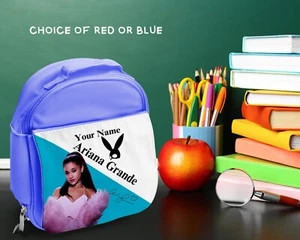Ariana Grande Lunch Bag Kids Personalised School Lunch Box Name Printed - Picture 1 of 3