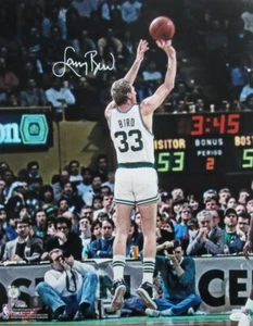 Foto firmada/automática de Larry Bird de la corte 16x20 Boston Celtics JSA 187692 - Imagen 1 de 3