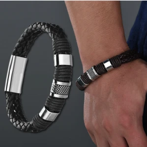 Knit Men PU Wedding Exquisite Leather Boys Beautiful New Arrival Zinc Alloy - Picture 1 of 1