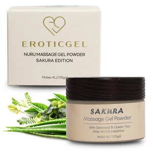 Nuru Massage Gel Powder with Aloe Vera, Seaweed, Green Tea and Liquorice Extract - Picture 1 of 11