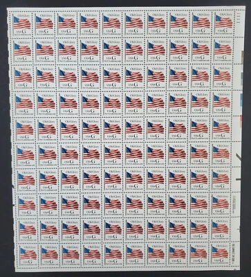 US Stamp Scott #2881 Old Glory Black "G" on White Stamp, Sheet of 100 - Image 1 of 2