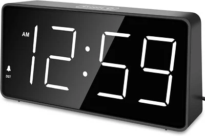 Digital Wecker Kabelgebunden große Zahlen LED Snooze 12/24 Std. Modus C603 - Bild 1 von 4