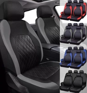 For TOYOTA Leather Car Seat Covers Full Set 5-Seats Front Rear Protector Cushion - Picture 1 of 30
