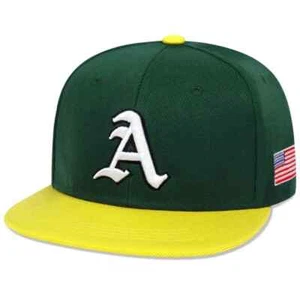 Oakland Athletics A's Hat. Embroidered, Flag, Snap Back, Wide Flat Bill. NEW! - Picture 1 of 3