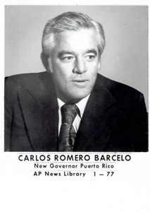 1977 Vintage Photo New Governor of Puerto Rico Carlos Romero Barcelo poses - Picture 1 of 2
