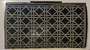 Olga Berg Black with Rinestone Clutch - Picture 1 of 5