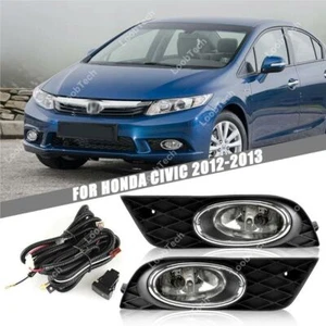For Honda Civic 12-13 Halogen Fog Light Bumper Frame Cover Daytime Running Light - Picture 1 of 8
