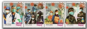 Nepal 2022 Honor to Medical Warriors Health Theme se-tenant Stamps 4v MNH - Picture 1 of 2