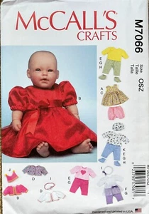 McCall's Pattern M7066 vestiti e accessori per bambole taglia: 11"- 12", 15-16" - Foto 1 di 2