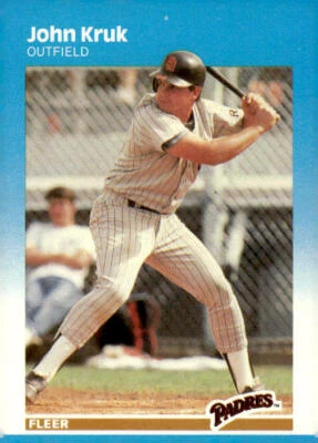 1987 Fleer #420 John Kruk Rookie San Diego Padres - Image 1 of 2