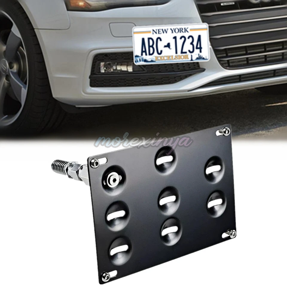 Tow Hook License Plate Mount Holder For Audi A4 S4 RS4 08-16 A5 S5 RS5 Q5 A7  - Image 1 of 4