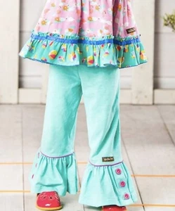 NWT MATILDA JANE Size 2 Adventure Begins FREEZE DANCE BIG RUFFLES Pants Aqua JW - Picture 1 of 4