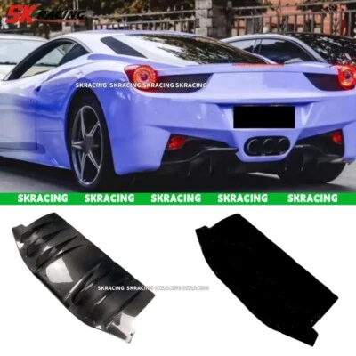 DIFUSOR PARACHOQUES LABIO TRASERO NEGRO BRILLANTE PARA FERRARI 458 ITALIA SPIDER 2010-2015 Foto 1 de 4
