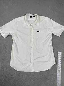 Vintage Mossimo Made in the USA White Short Sleeve Button Up Shirt XL - Picture 1 of 7