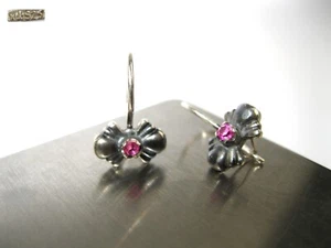 vintage Earrings SILVER 925 Trident stamp Ukraine USSR - Picture 1 of 12