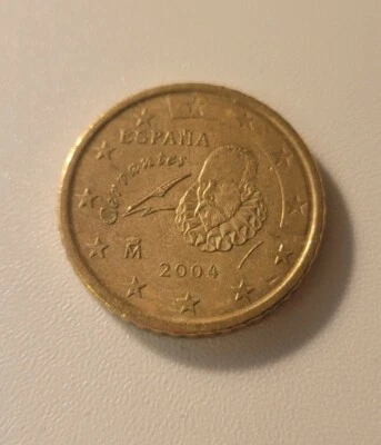 50 Euro Cent 2004 Spain Coin Cervantes - Image 1 of 2