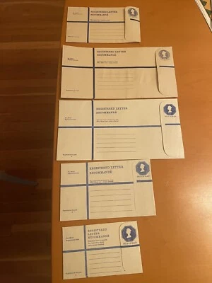 GB Isle of Man 1970s Registered  5 Letters, 23p And 52p, Difference Sizes, VF/XF - Image 1 of 4