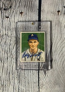 VINTAGE 1950 BOWMAN #234 BOBBY SHANTZ SIGNED ROOKIE CARD AUTOGRAPH A’S