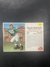 Chuck Bednarik Eagles 1962 Post Cereal Football #33