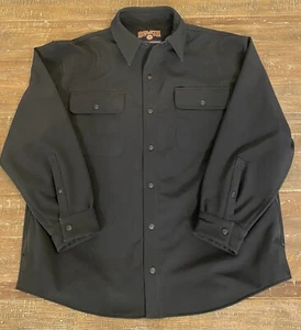 Duluth Trading Co Shacket Mens XL Black Heavy Nylon Snap Fleece Lined Jacket - Picture 1 of 11