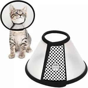 Adjustable Recovery Pet Cone E Collar for Cats Kittens Rabbits Plastic Elizabeth - Picture 1 of 11