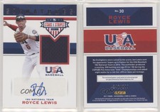 2017 USA Baseball Stars & Stripes and Signatures Jersey /299 Royce Lewis Auto