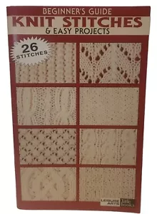 NEW BEGINNER'S GUIDE KNIT STITCHES & EASY PROJECTS DIGEST SIZE PATTERN BOOK - Picture 1 of 6