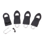 20Pcs Metal Zipper Pull Tags Zip Fixer for Clothes Black Zipper Puller Slider