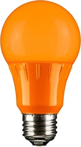 Sunlite A19/3W/O/LED LED A19 Colored Light Bulb, 1 Count (Pack of 1), Orange  - Picture 1 of 7