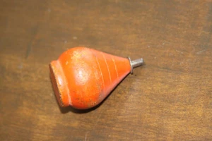 Rare Vintage Toy Lattu Game Lacquer Painted Wooden Round Spinning TOY Top - Picture 1 of 3