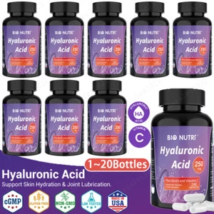 Hyaluronic Acid 250mg Anti-aging Reducing Wrinkles & Fine Lines Skin Hydrate LOT - Picture 1 of 13