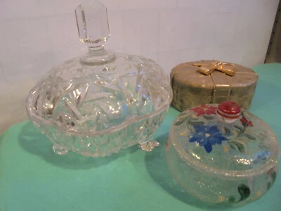 3 DECKELDOSEN , 2X GLAS , 1X METALL - Bild 1 von 4