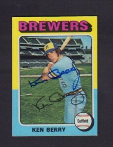 Ken Berry Autographed Signed 1975 Topps #432 w/COA jh55