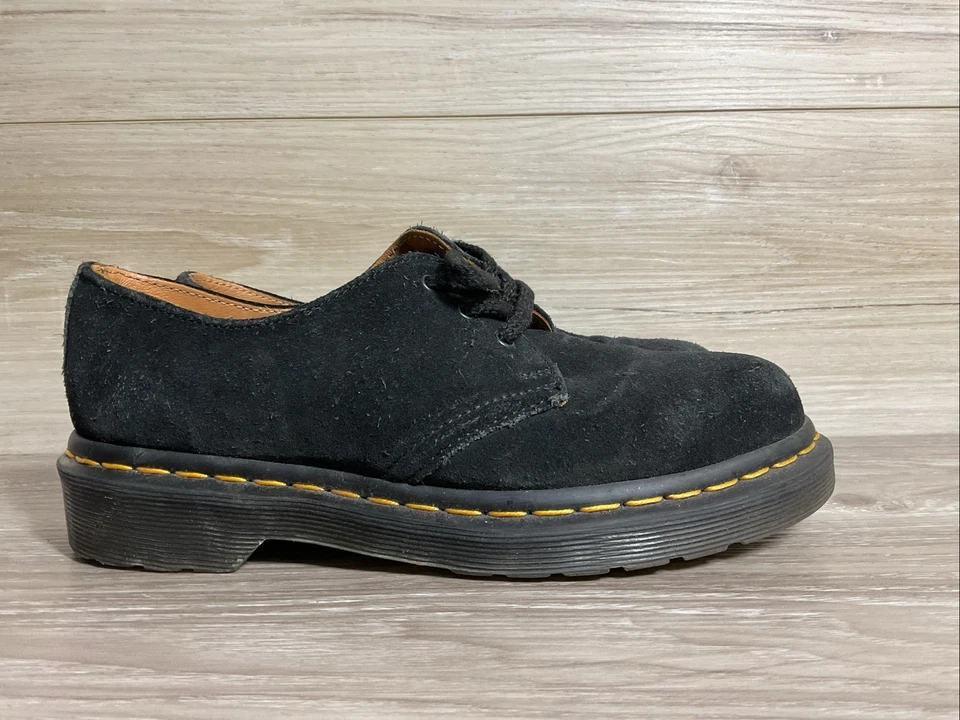 Zapatos Oxford Dr. Martens de gamuza negra 1461 hechos en Inglaterra para mujer EE. UU. 6 UK 4 37 Foto 1 de 4