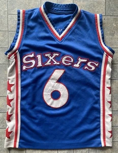 Philadelphia Sixers Jersey 76ers Julius Erving #6 Flaws Wear Unbranded No Tag - Picture 1 of 10