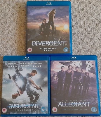 DIVERGENT TRILOGY BLU-RAY COLLECTION DIVERGENT INSURGENT ALLEGIANT - Image 1 of 2