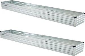 2 camas jardin elevadas metalicas 10x2x1 pies patio verduras flores suculentas - Picture 1 of 12