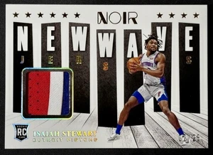 2020-21 Noir New Wave Jerseys Patch Isaiah Stewart RC Rookie 2/25 NW-IST Pistons - Picture 1 of 7