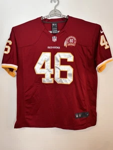 REDSKINS MORRIS #46 NIKE ON FIELD JERSEY SIZE 2XL 80TH ANNIVERSARY - Afbeelding 1 van 11